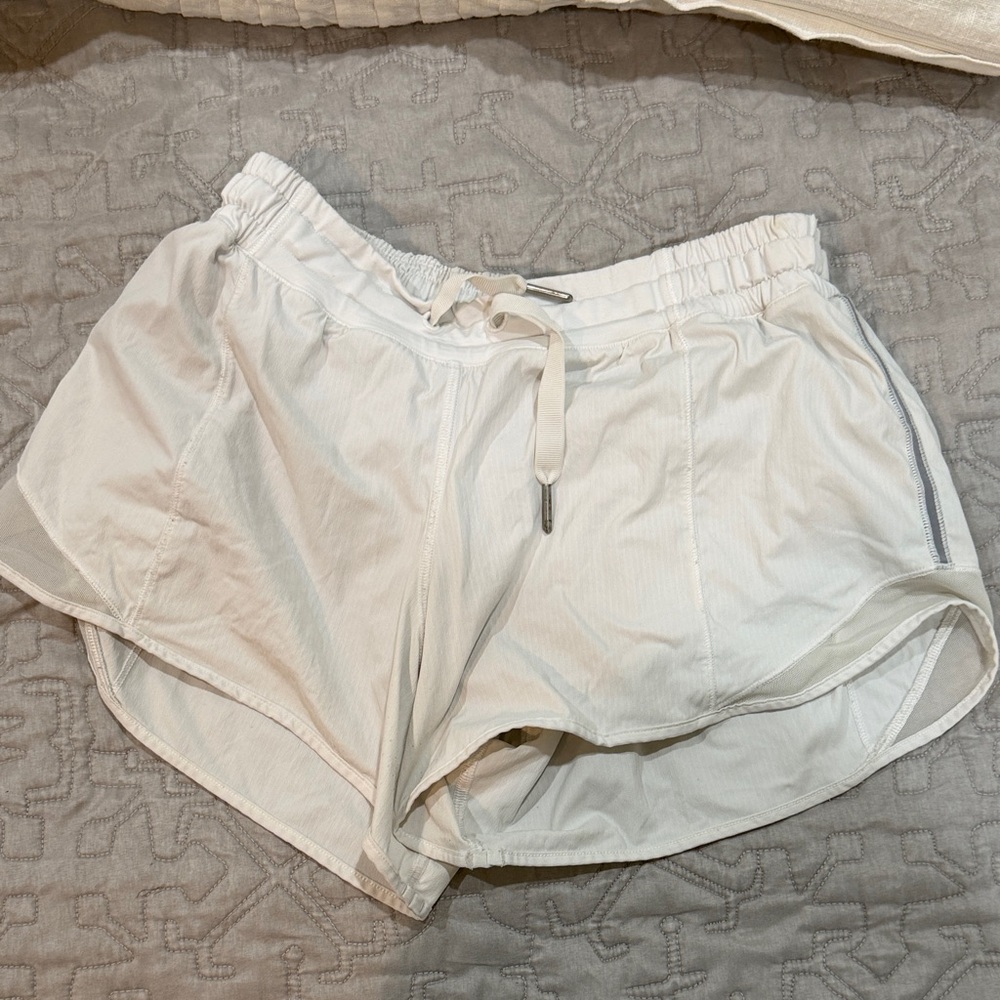 Lululemon Athletica White Athletic Shorts